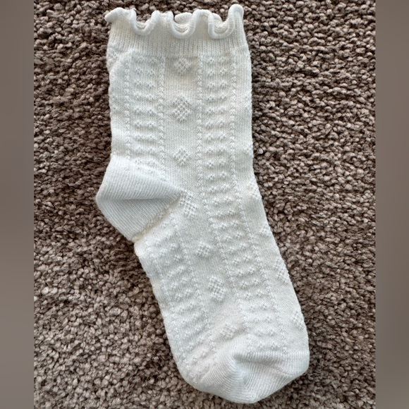 Pointelle Ruffle Midi Socks - Picture 2 of 2